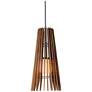Lex 9.2" Wide Black Accented Walnut Pendant