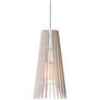 Lex 9.2" Wide White Accented White Washed Oak 2700K P1 Driver LED Pend