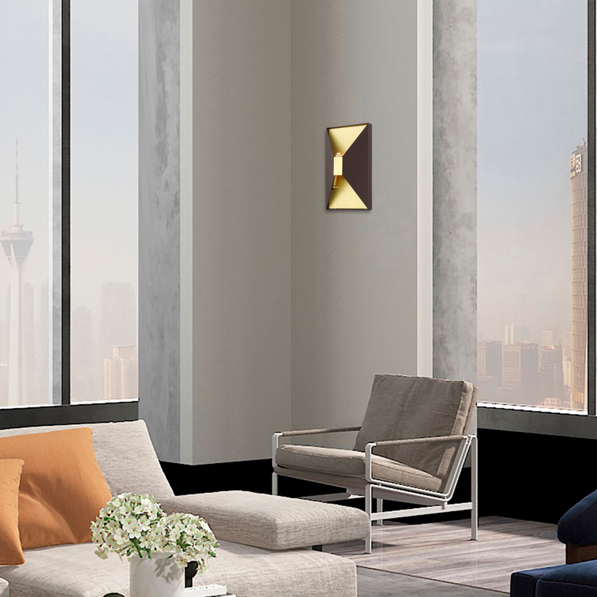 Lexford 2 Light Bronze ADA Sconce
