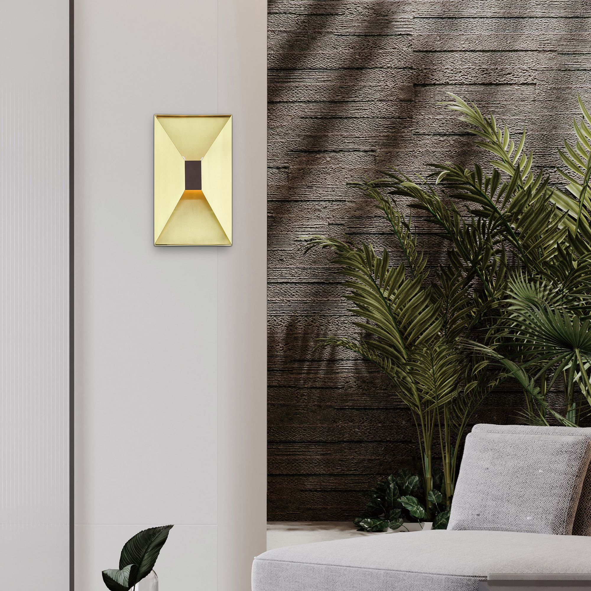 Lexford 2 Light Satin Brass ADA Sconce