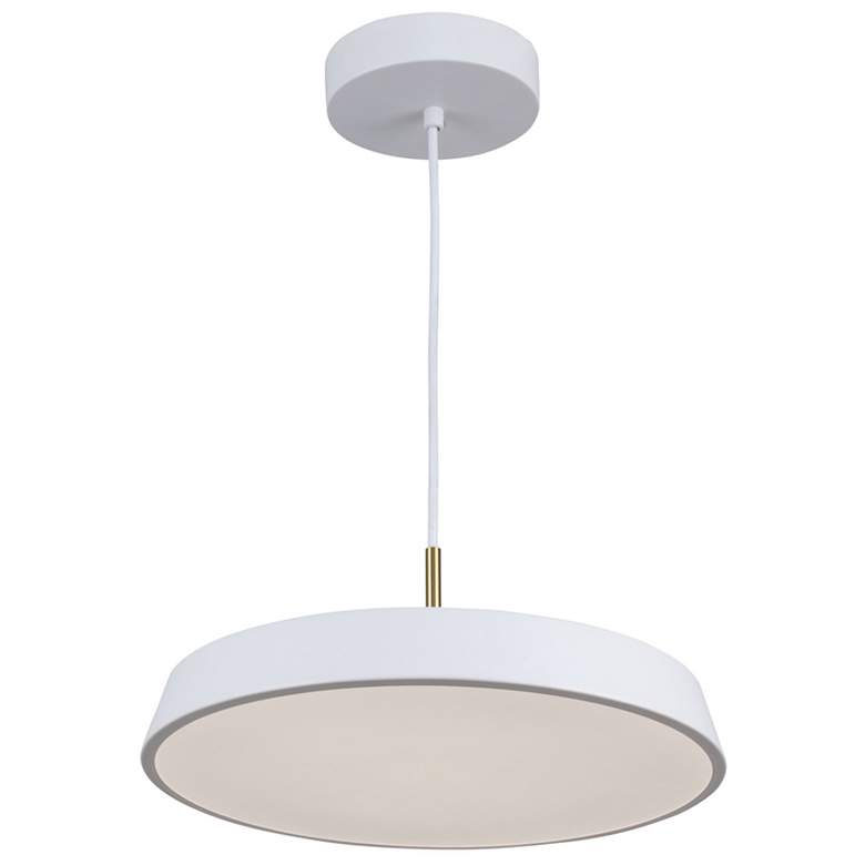 Image 1 Lexi 12" Wide White Pendant With White Shade