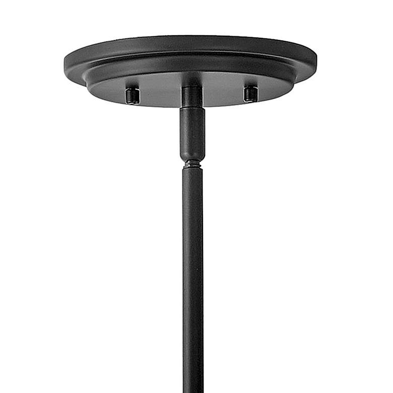 Image 3 Lexi 13 1/2" Wide Black Pendant Light with Off-White Shade more views
