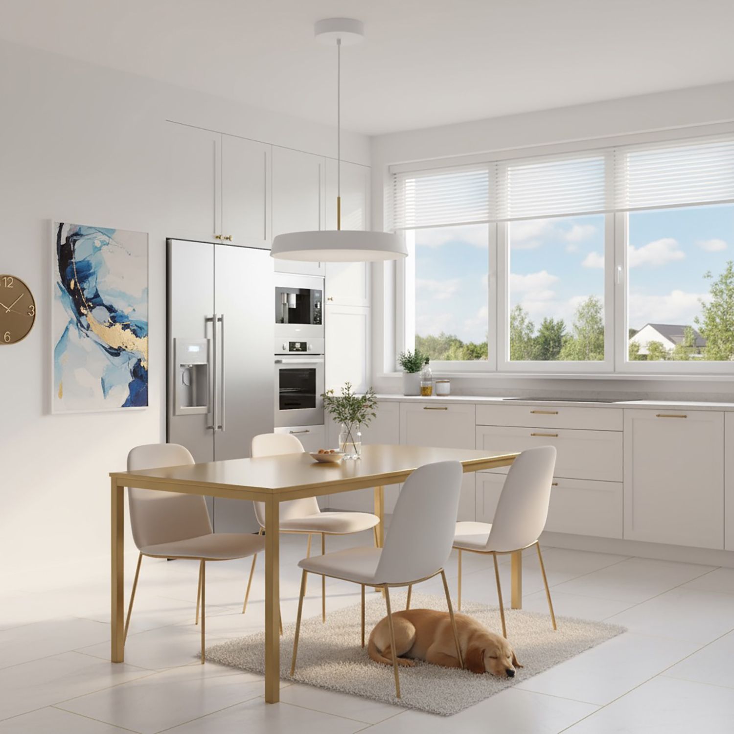 Lexi 16" Wide White Pendant With White Shade