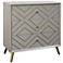 Lexi 32" Wide Light Gray and Brass 3-Drawer Accent Cabinet
