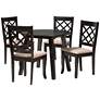 2_Lexi Beige Fabric 5-Piece Dining Table and Chairs Set