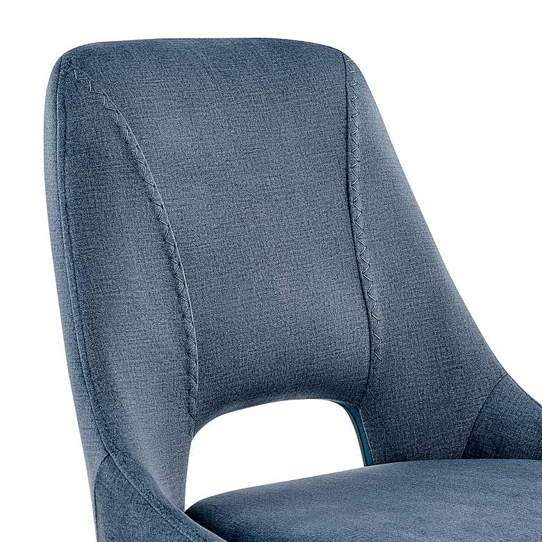 Image 3 Lexi Blue Velvet Fabric Accent Chairs Set of 2 more views