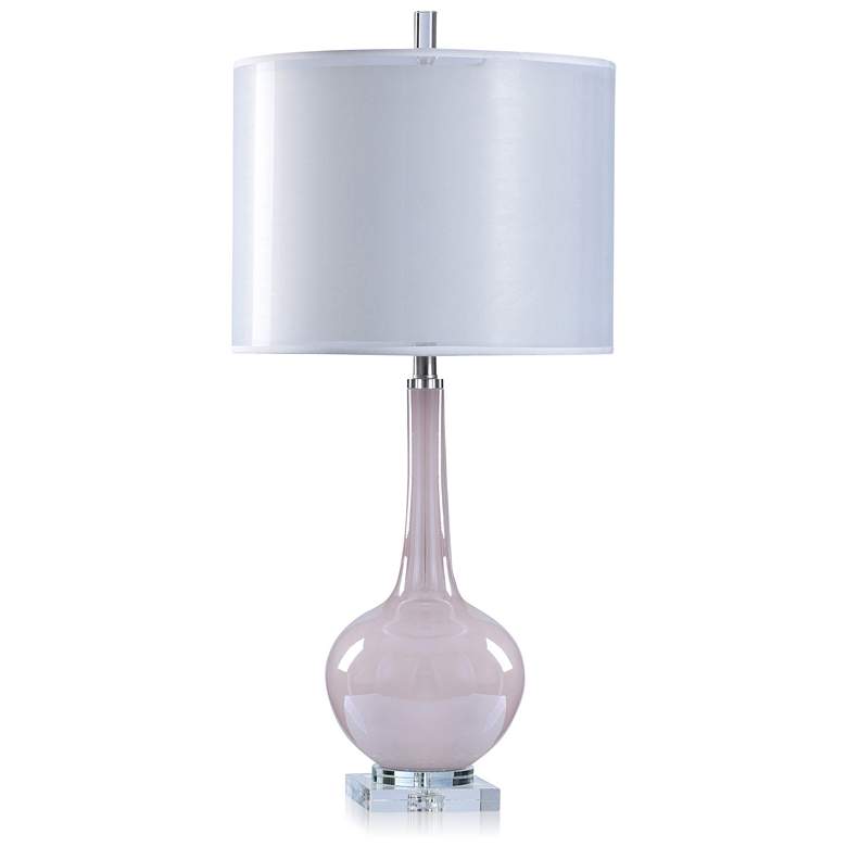 Image 1 Lexi Blush Pink Glass Table Lamp