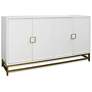 Lexi - Four Door Sideboard Cabinet with Shell Handles - White Finish