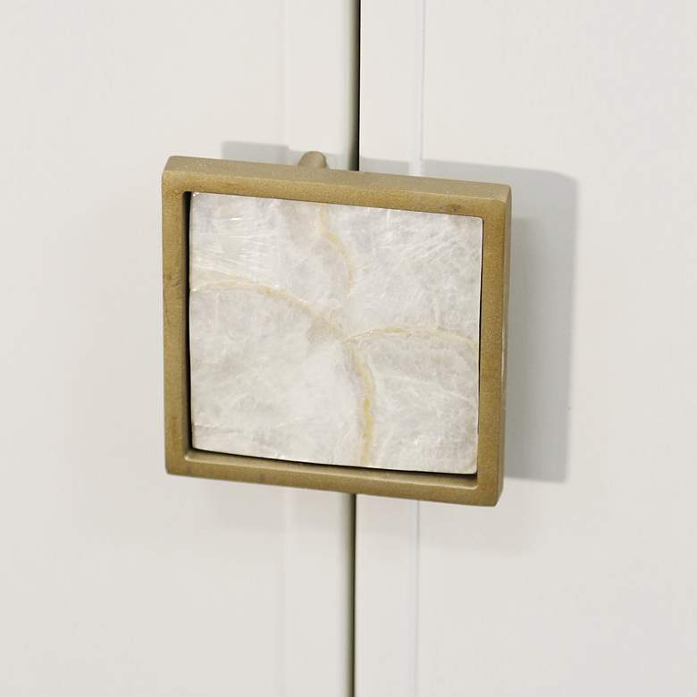 Image 3 Lexi - Four Door Sideboard Cabinet with Shell Handles - White Finish more views