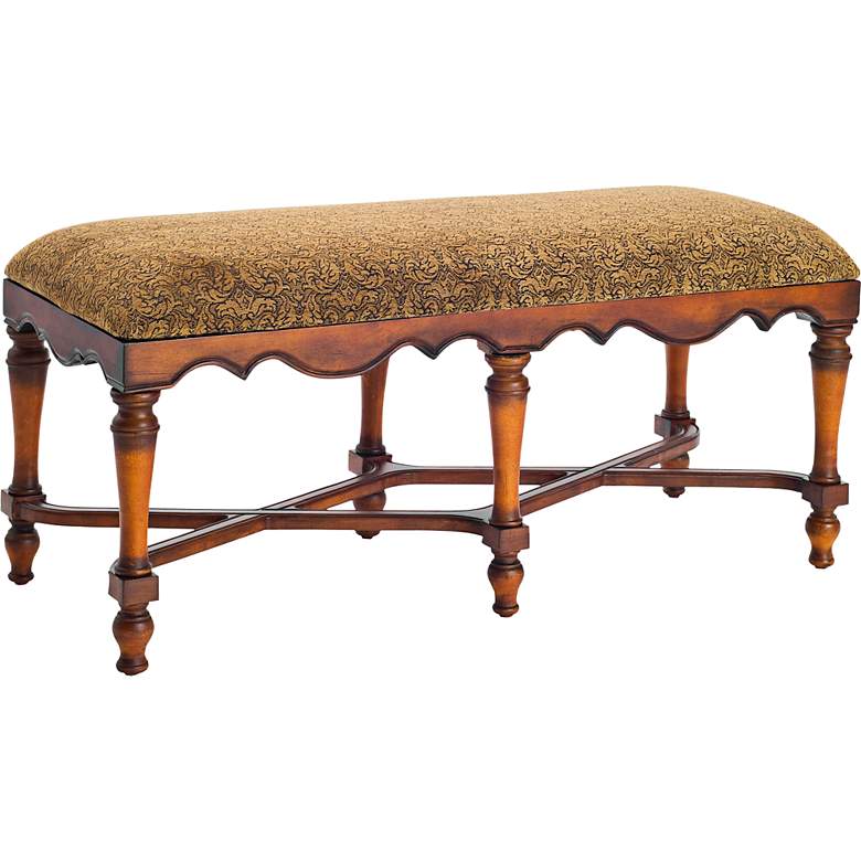 Image 1 Lexi Paisley Cherry Upholstered Bench