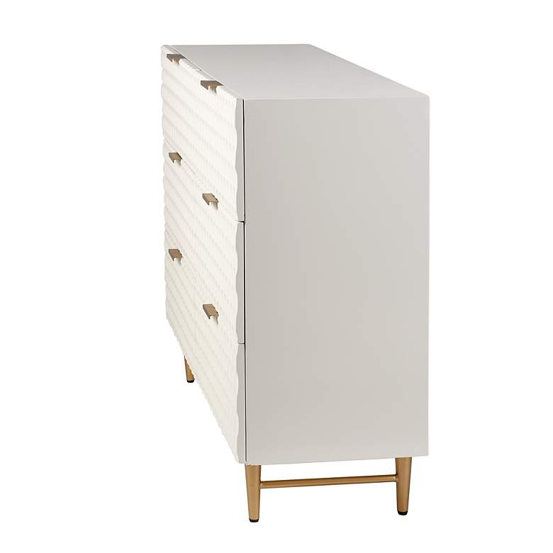 Image 6 Lexi - Six Drawer Accent Dresser with Gold Handles - Cream and Gold Finish more views