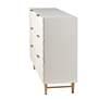 6_Lexi - Six Drawer Accent Dresser with Gold Handles - Cream and Gold Finish more views