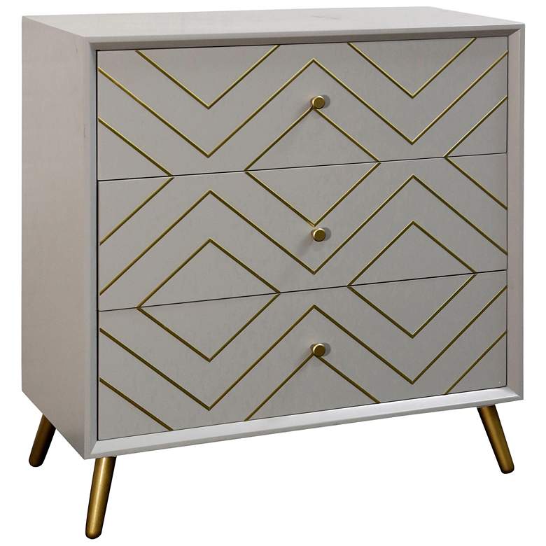 Image 1 Lexi - Three Drawer Accent Cabinet - Blue Finish