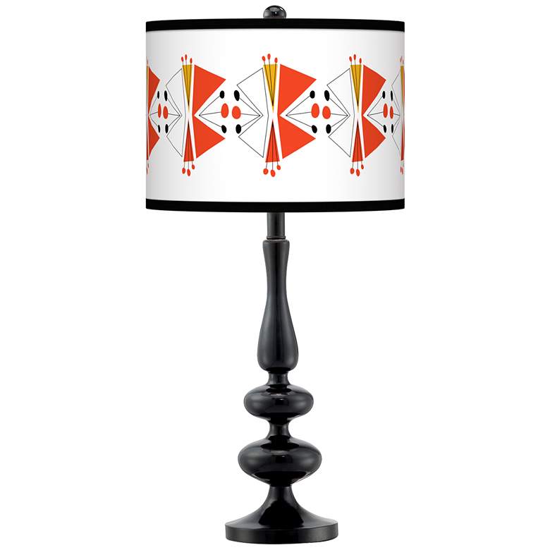 Image 1 Lexiconic III Giclee Paley Black Table Lamp