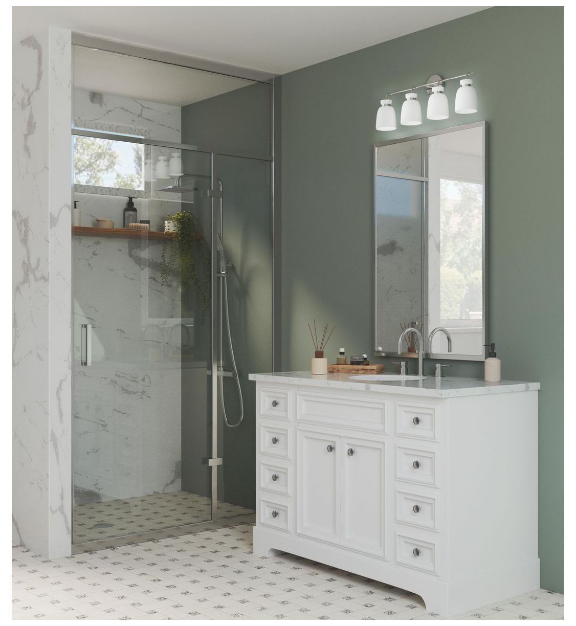 Image 3 Lexie Collection Four-Light Contemporary Vanity Light more views