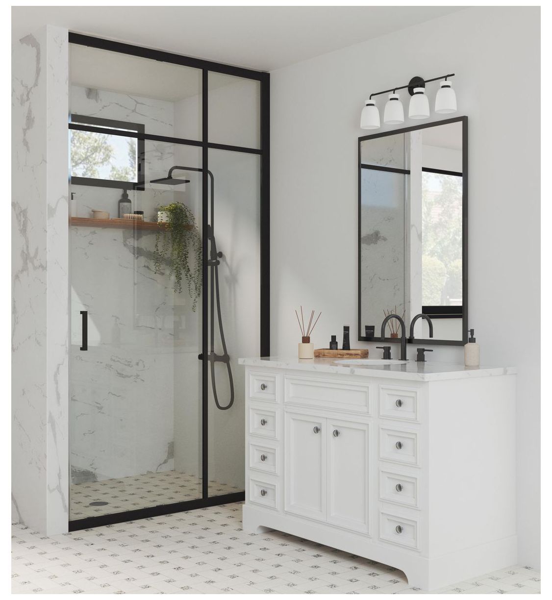 Image 2 Lexie Collection Four-Light Contemporary Vanity Light more views