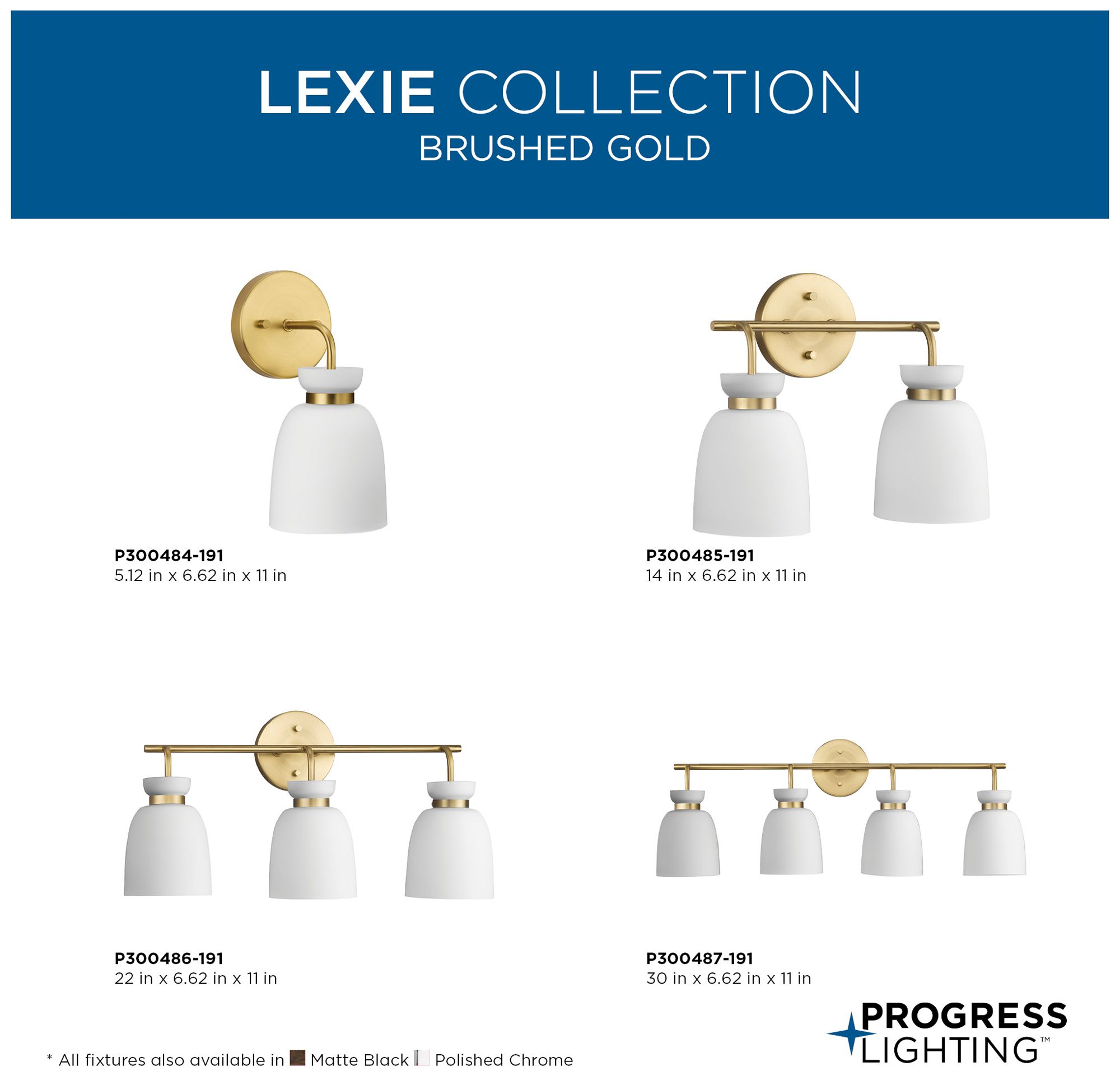 Lexie Collection One-Light Contemporary Vanity Light
