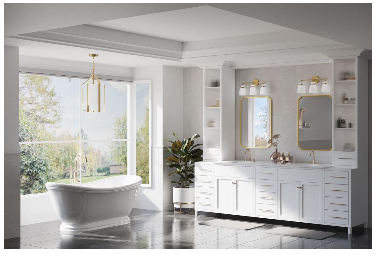 Image 2 Lexie Collection Three-Light Contemporary Vanity Light more views