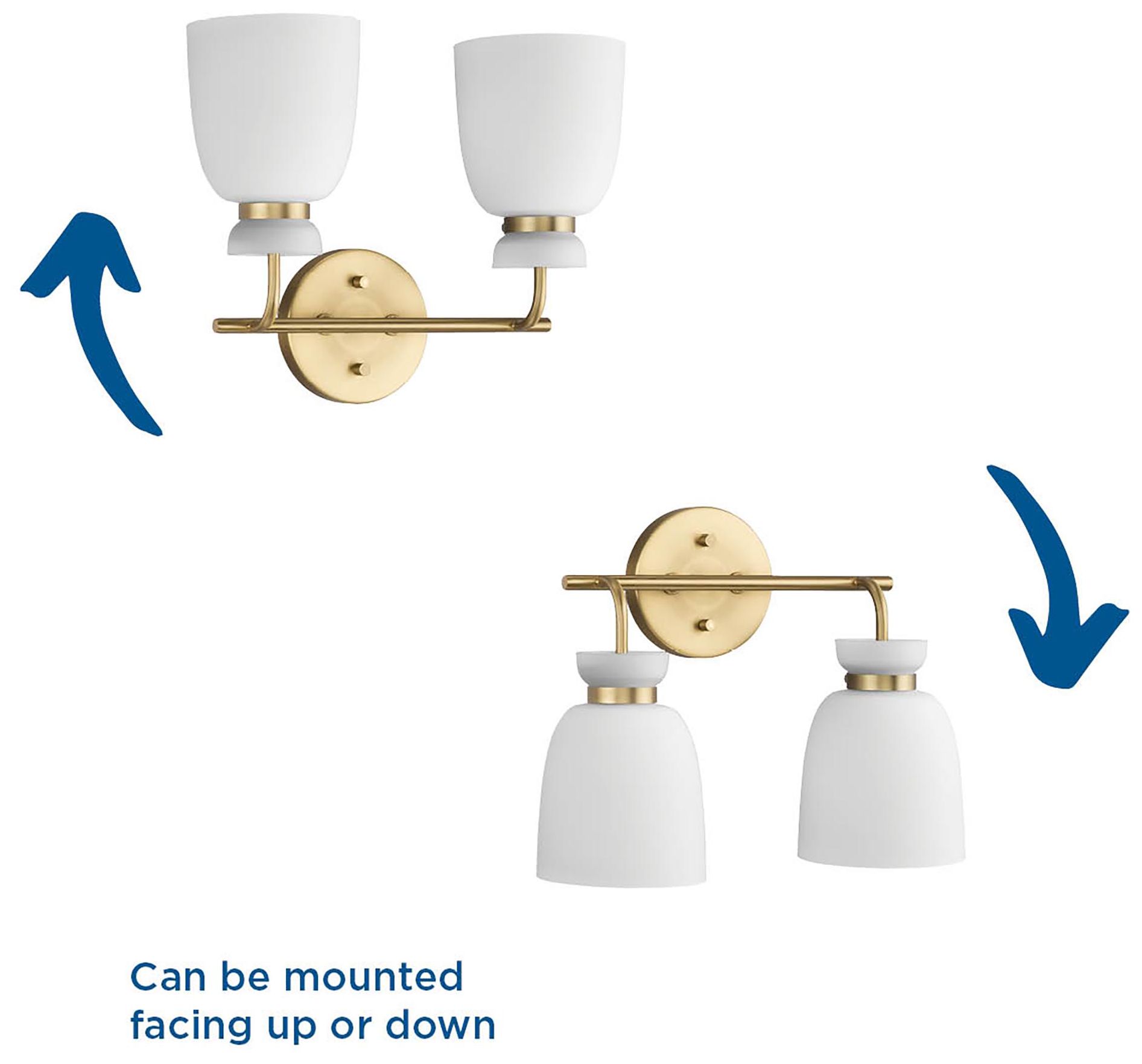 Lexie Collection Two-Light Contemporary Vanity Light
