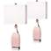 Lexie Vertically Ribbed Pink Ceramic Table Lamp Set of 2