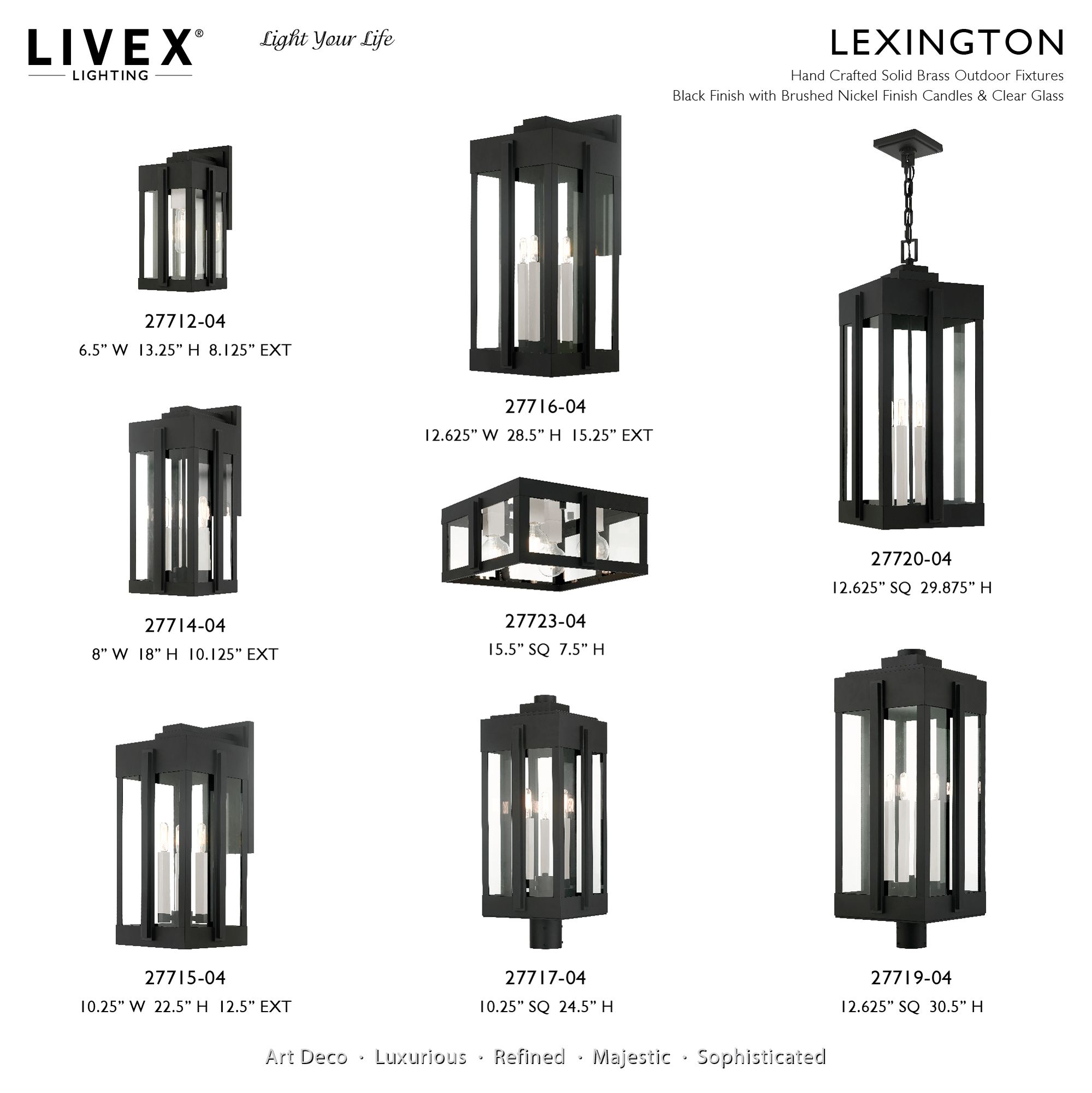Lexington 1 Light Black Outdoor Wall Lantern