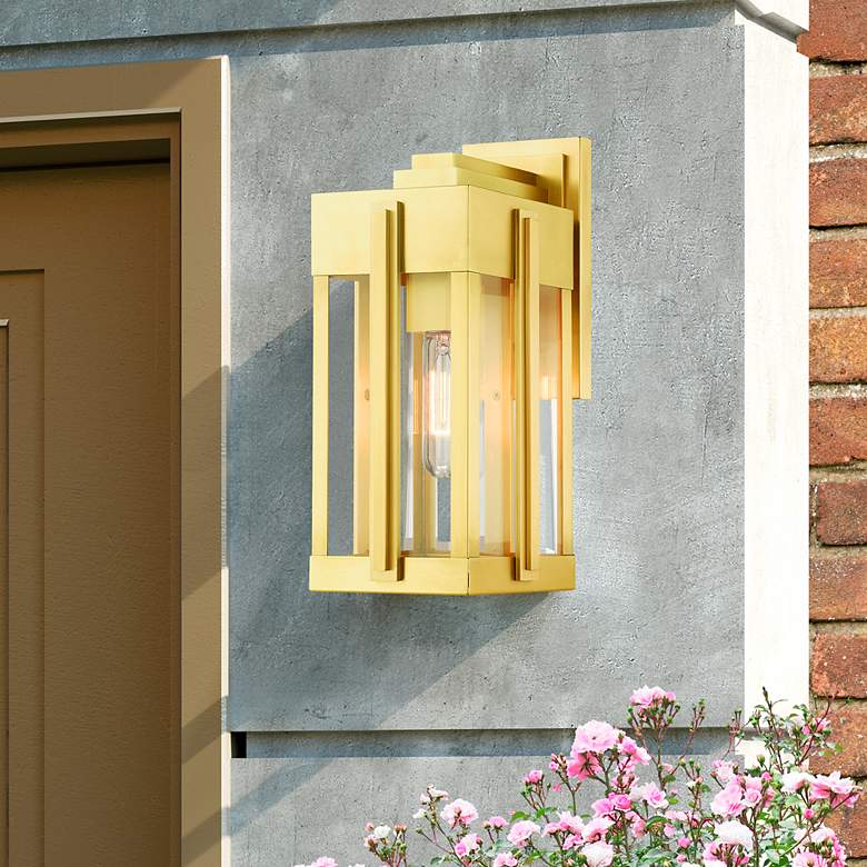 Image 1 Lexington 1 Light Natural Brass Outdoor Wall Lantern