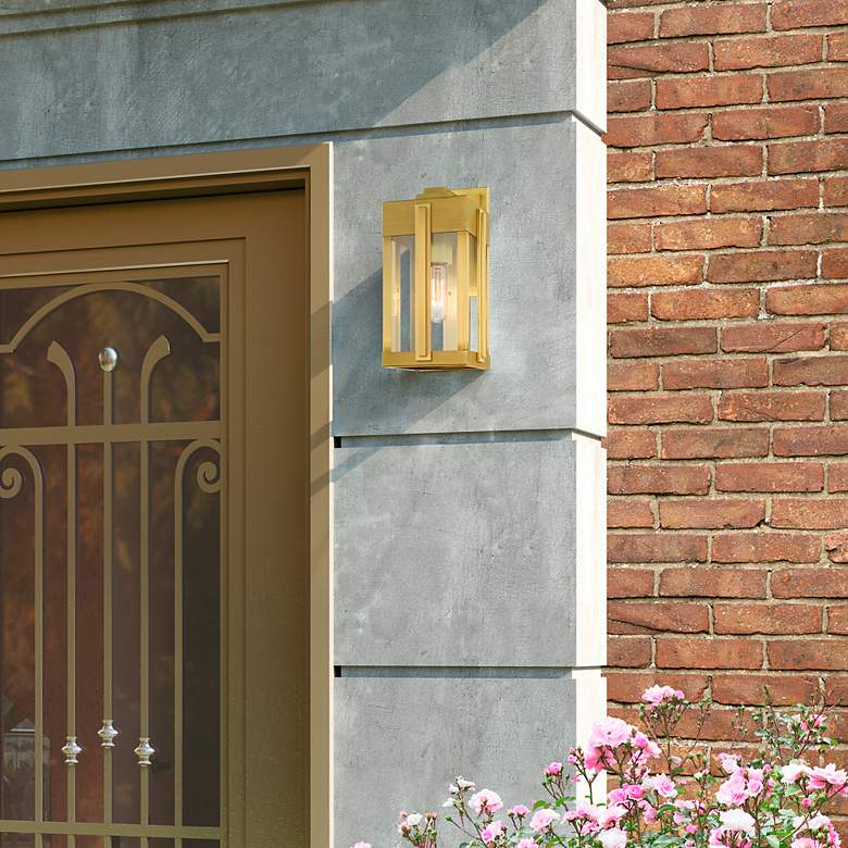 Image 3 Lexington 1 Light Natural Brass Outdoor Wall Lantern more views