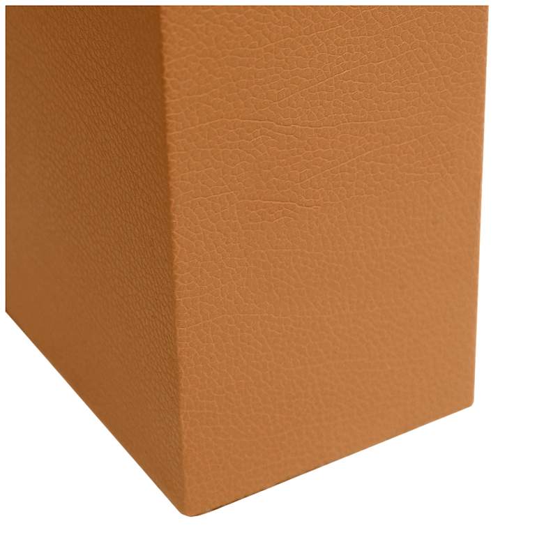 Image 6 Lexington 21" 2-Pack Leather Base Table Lamp Set, Tan more views