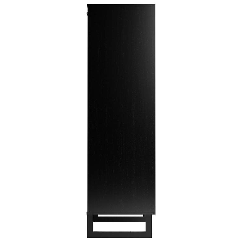 Image 7 Lexington 26 1/2 inch Wide Matte Black Wood 4-Shelf Bookcase more views