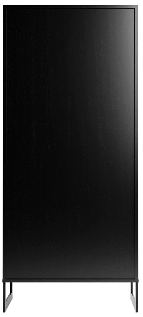 Lexington 26 1/2" Wide Matte Black Wood 4-Shelf Bookcase in scene