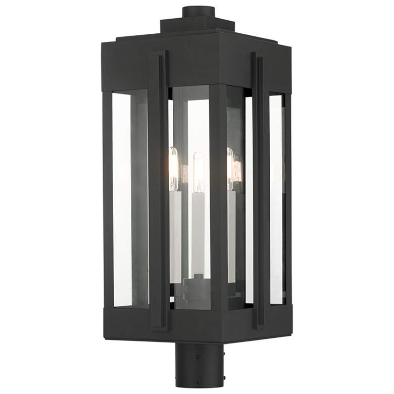 Image 2 Lexington 3 Light Black Outdoor Post Top Lantern