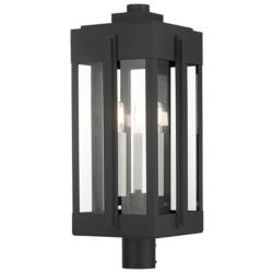 Lexington 3 Light Black Outdoor Post Top Lantern
