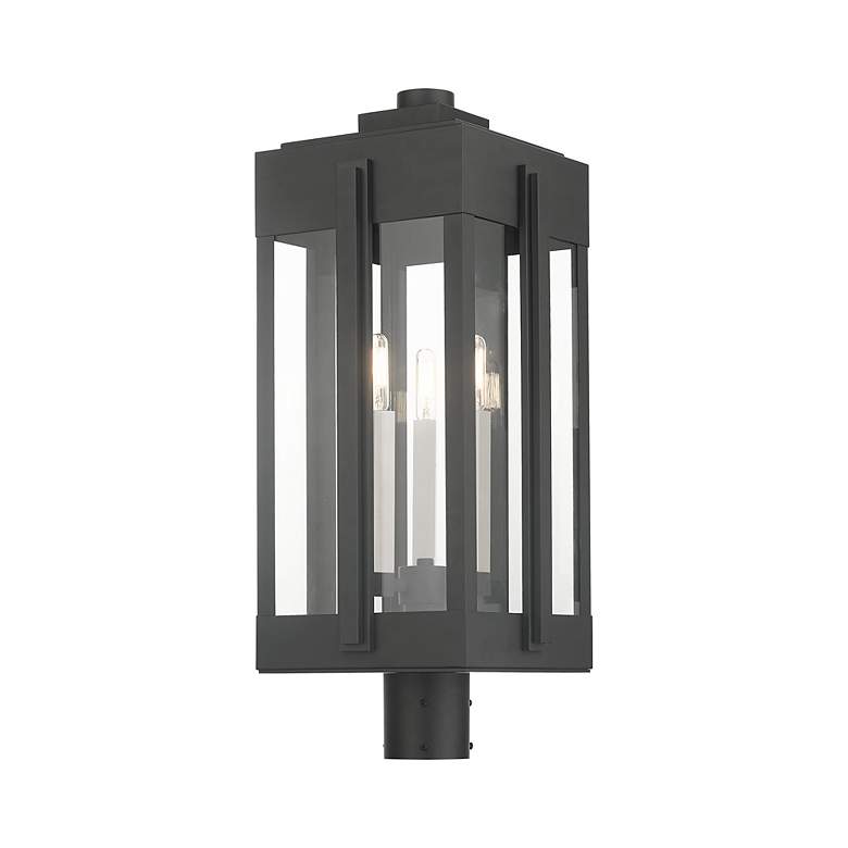 Image 5 Lexington 3 Light Black Outdoor Post Top Lantern more views