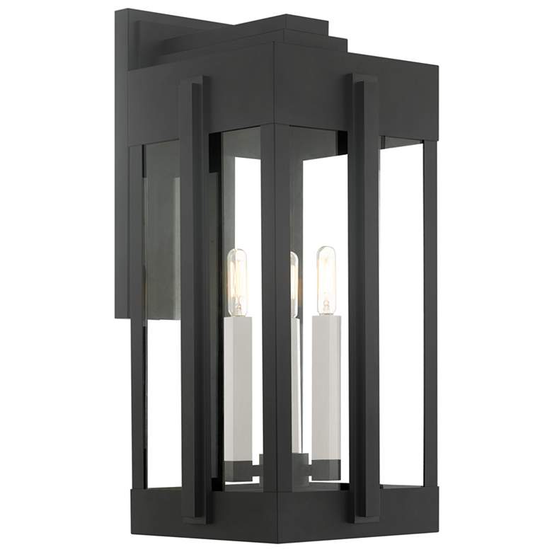 Image 1 Lexington 3 Light Black Outdoor Wall Lantern