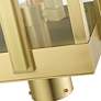 Lexington 3 Light Natural Brass Outdoor Post Top Lantern