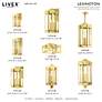 3_Lexington 3 Light Natural Brass Outdoor Wall Lantern more views