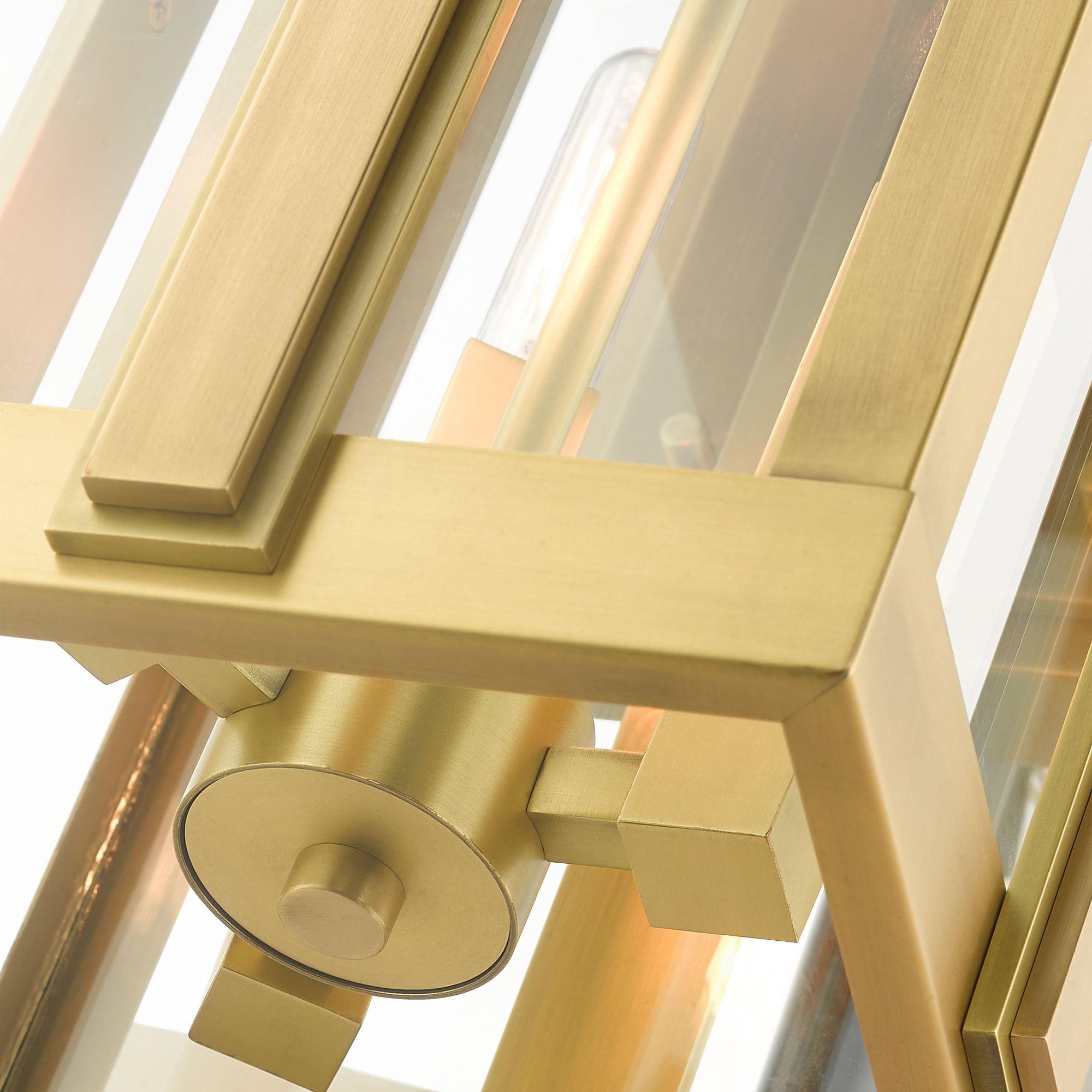 Lexington 3 Light Natural Brass Outdoor Wall Lantern