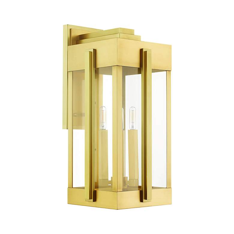 Image 4 Lexington 3 Light Natural Brass Outdoor Wall Lantern more views