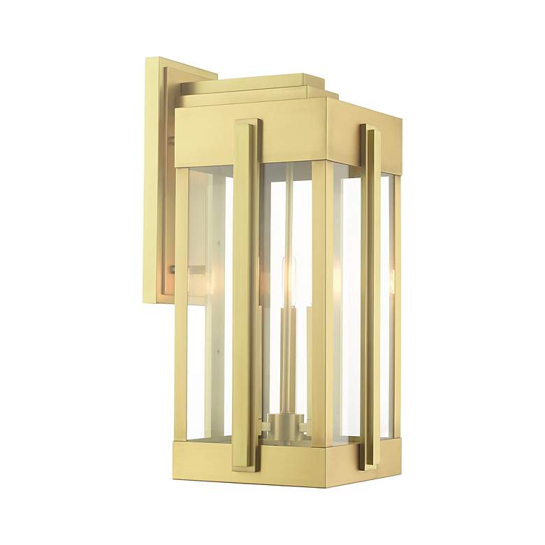 Image 7 Lexington 3 Light Natural Brass Outdoor Wall Lantern more views