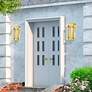 Lexington 3 Light Natural Brass Outdoor Wall Lantern