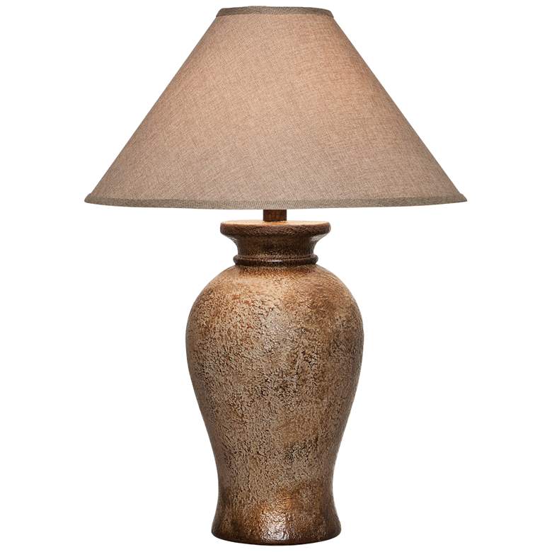 Image 1 Lexington 30" High Classic Stone Gold Vase Table Lamp with LED Bulb