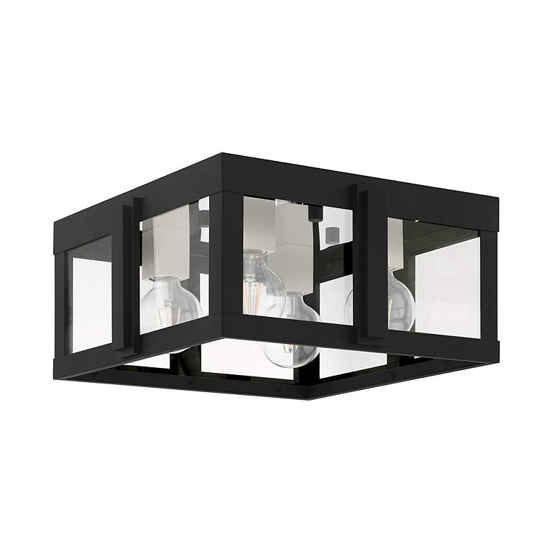 Image 4 Lexington 4 Light Black Outdoor Flush Mount more views