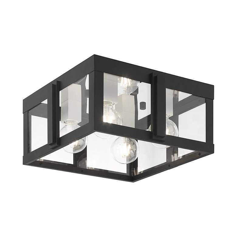 Image 6 Lexington 4 Light Black Outdoor Flush Mount more views