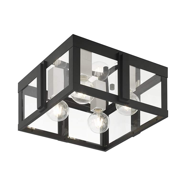 Image 7 Lexington 4 Light Black Outdoor Flush Mount more views