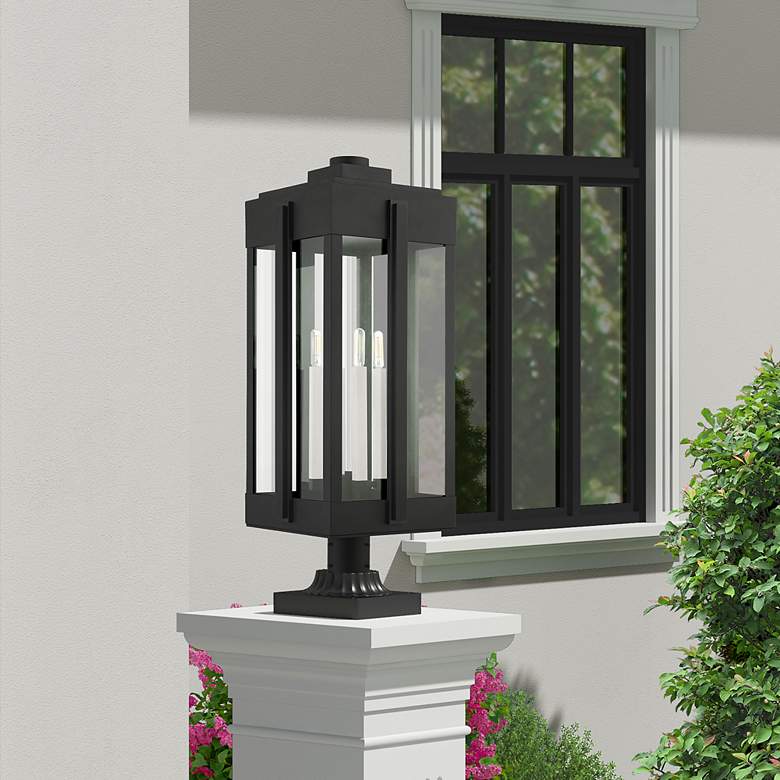 Image 1 Lexington 4 Light Black Outdoor Post Top Lantern