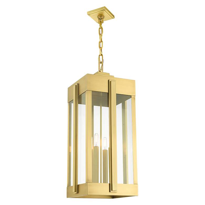 Image 6 Lexington 4 Light Natural Brass Outdoor Pendant Lantern more views