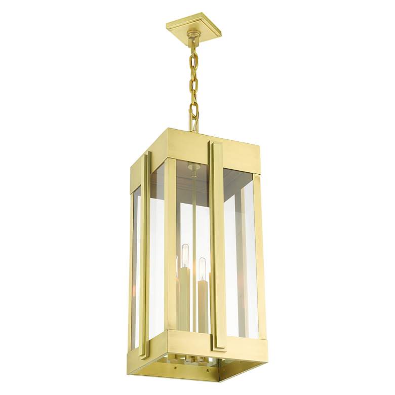 Image 7 Lexington 4 Light Natural Brass Outdoor Pendant Lantern more views
