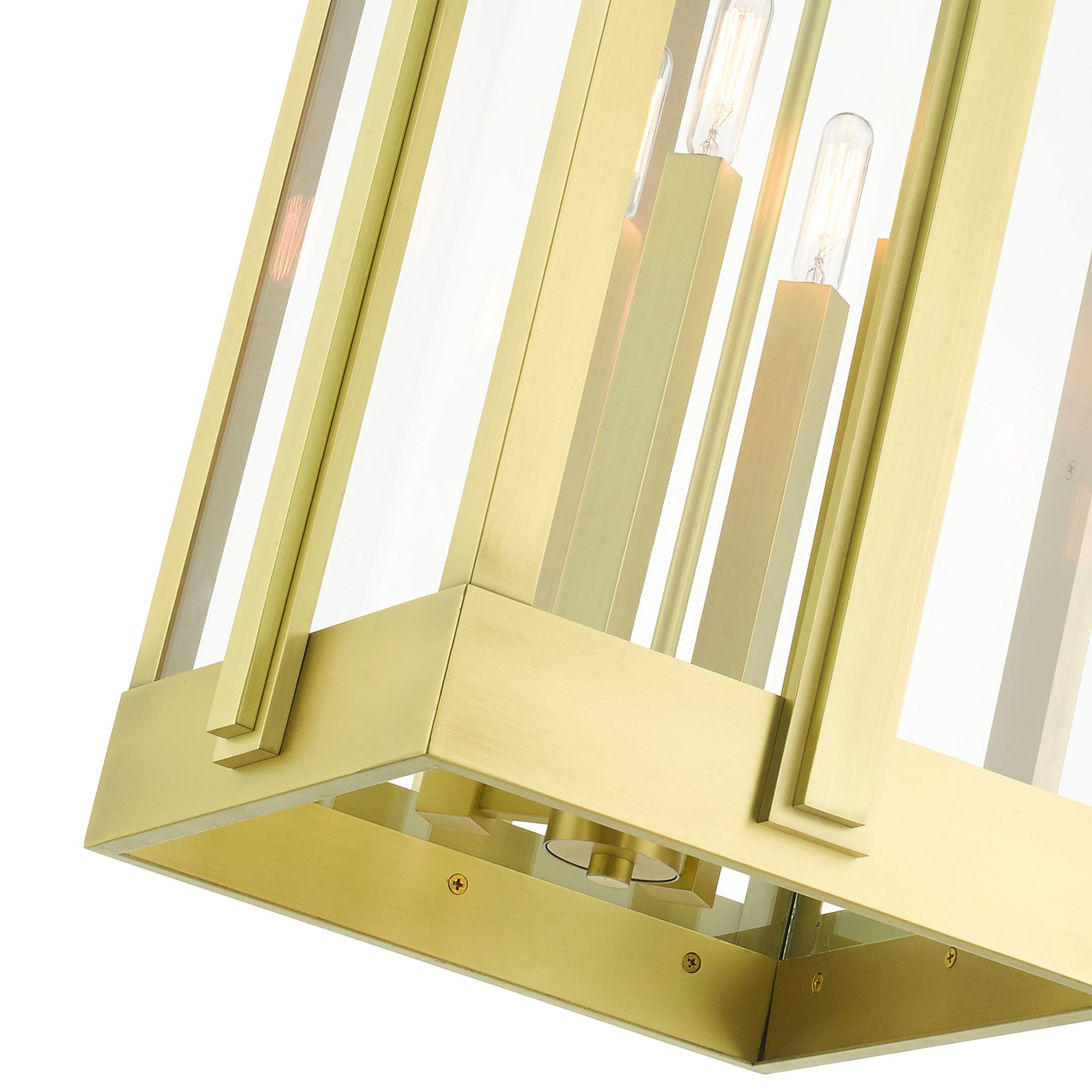 Lexington 4 Light Natural Brass Outdoor Pendant Lantern