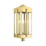 Lexington 4 Light Natural Brass Outdoor Post Top Lantern