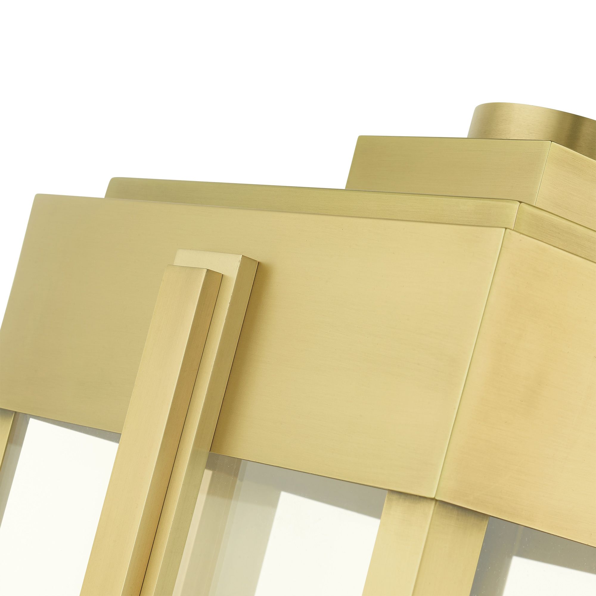 Lexington 4 Light Natural Brass Outdoor Post Top Lantern